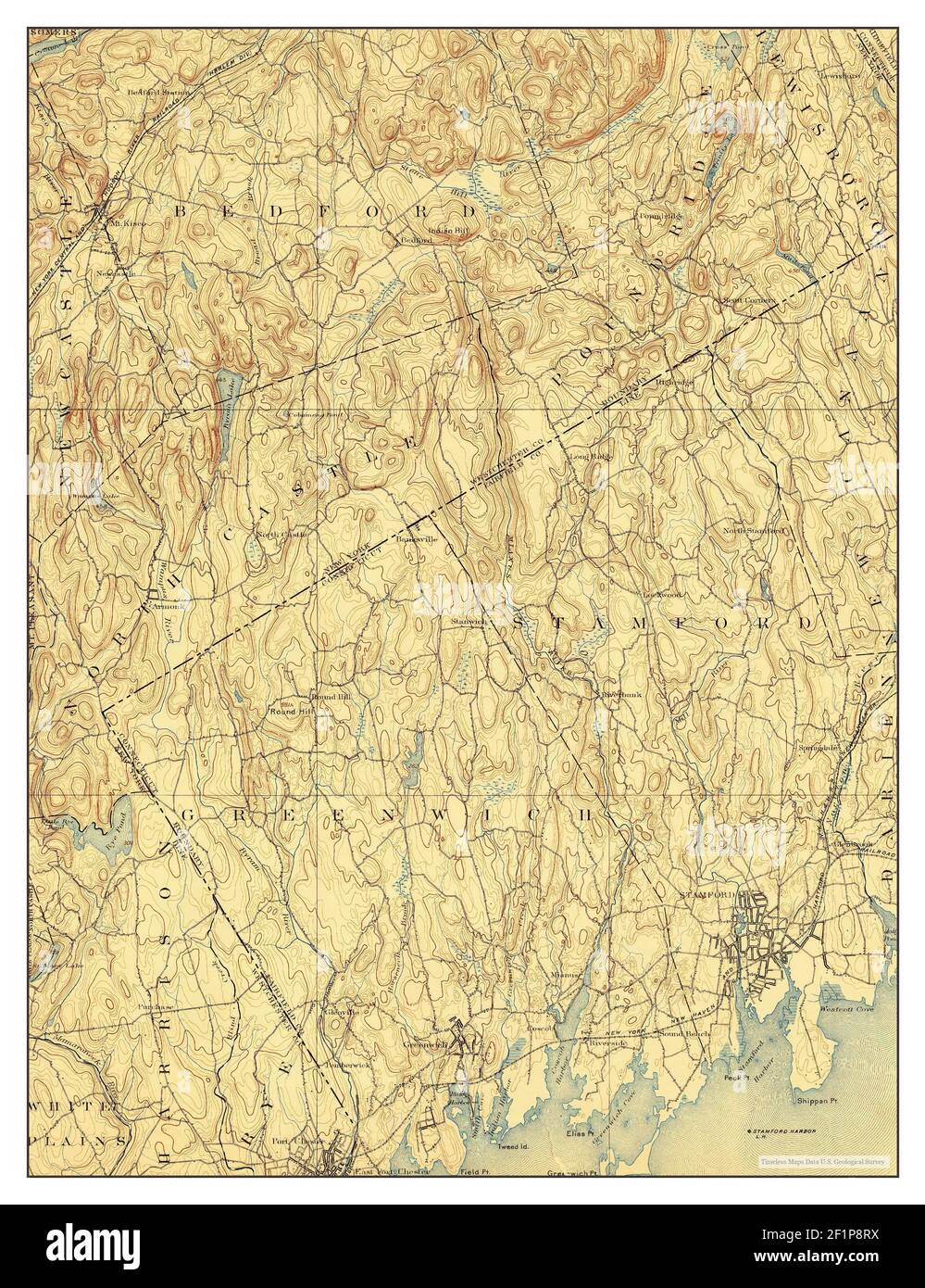 Stamford, New York, map 1899, 1:62500, United States of America by Timeless Maps, data U.S. Geological Survey Foto Stock