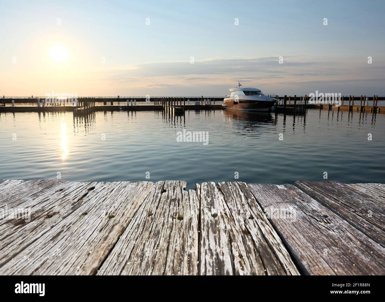 Marina sul Lago Huron porto Austin Foto Stock