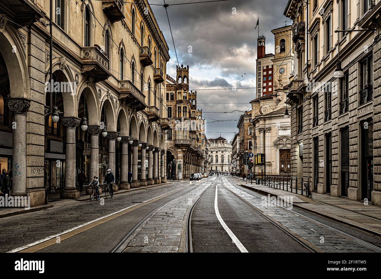 Italia Piemonte Torino - Via Pietro Micca Foto Stock