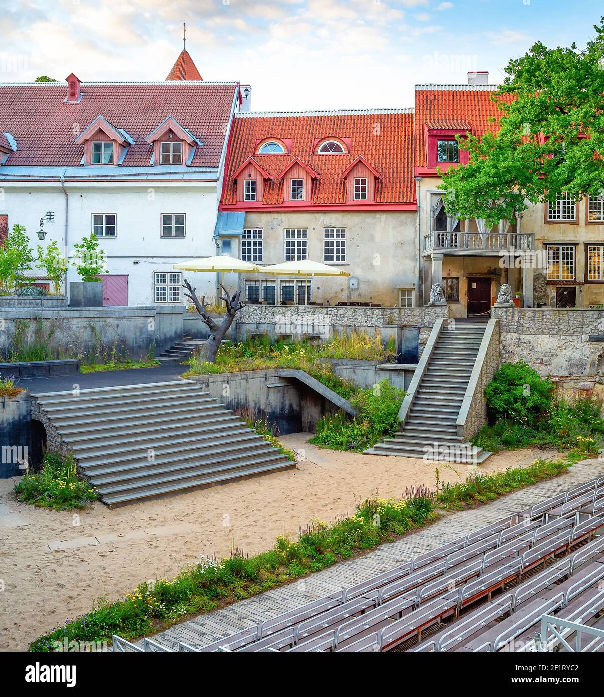 Teatro open stage, Talin, Estonia Foto Stock