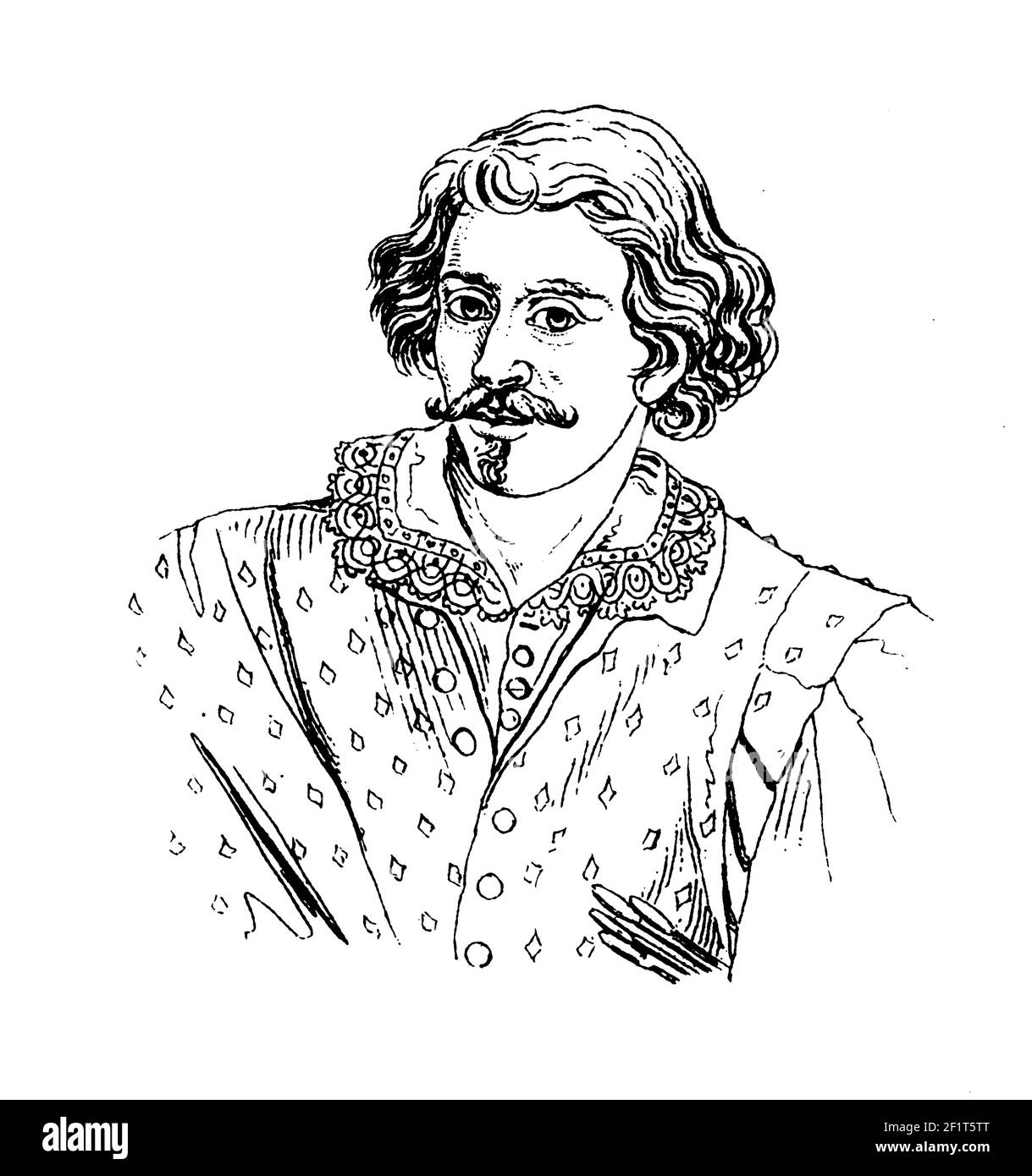 Antica illustrazione di un ritratto di Giovanni Francesco Barbieri, pittore barocco italiano. Nato l'8 febbraio 1591 a cento, in Italia, Barbieri morì Foto Stock Antica illustrazione di un ritratto di Giovanni Francesco Barbieri, pittore barocco italiano. Nato l'8 febbraio 1591 a cento, in Italia, Barbieri morì Foto Stock
