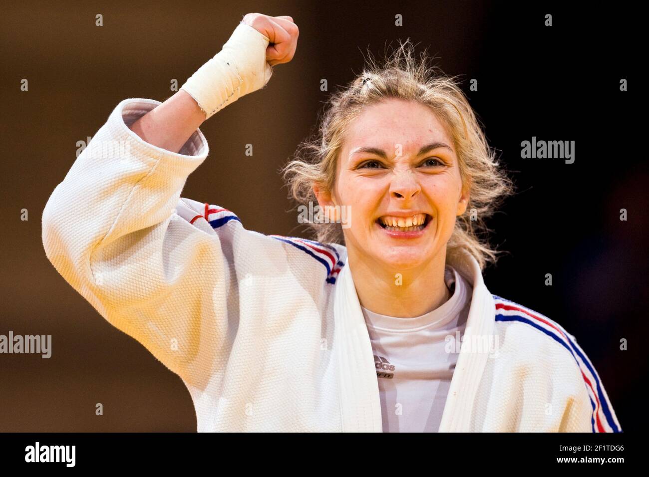 JUDO - PARIS ILE DE FRANCE TOURNAMENT 2012 - GRAND SLAM - PALAIS OMNISPORTS PARIS-BERCY / PARIS (FRA) - 04/02/2012 - PHOTO : PHILIPPE MILLERREAU / KMSP / DPPI - DONNE - -57 KG - AUTOMNE PAVIA (FRA) Foto Stock