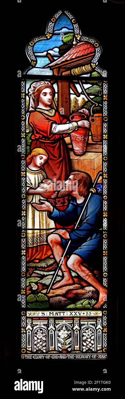 Chiesa Cattedrale, vetrate raffiguranti una scena religiosa, Cristo Montreal, Canada, Canada, Canada, Provincia, Quebec. Foto Stock