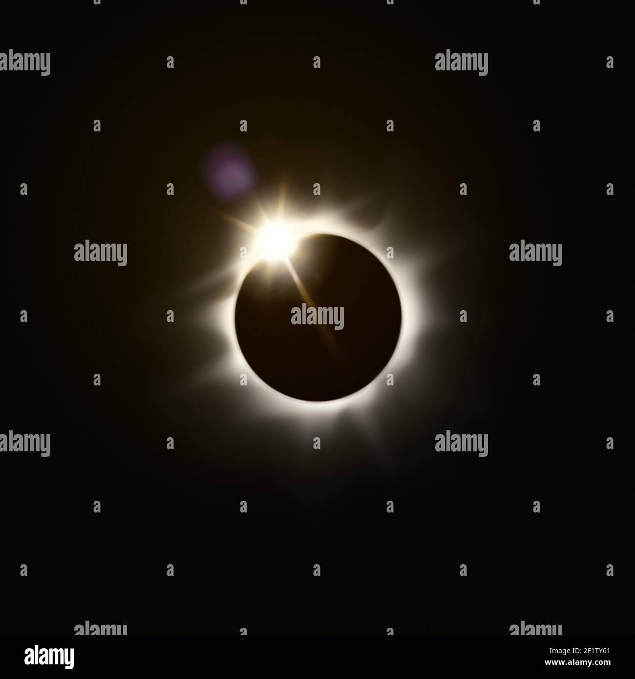 Eclisse Solare Totale Foto Stock