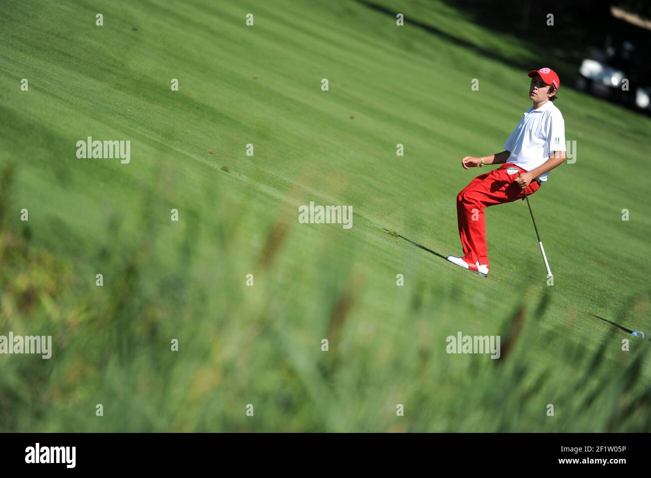 GOLF - EVIAN MASTERS JUNIORS CUP 2012 - EVIAN MASTERS GOLF CLUB (FRA) - 21-22/07/2012 - FOTO OLIVIER GAUTHIER / KMSP / DPI - JORGE VILLAR (MEX) Foto Stock