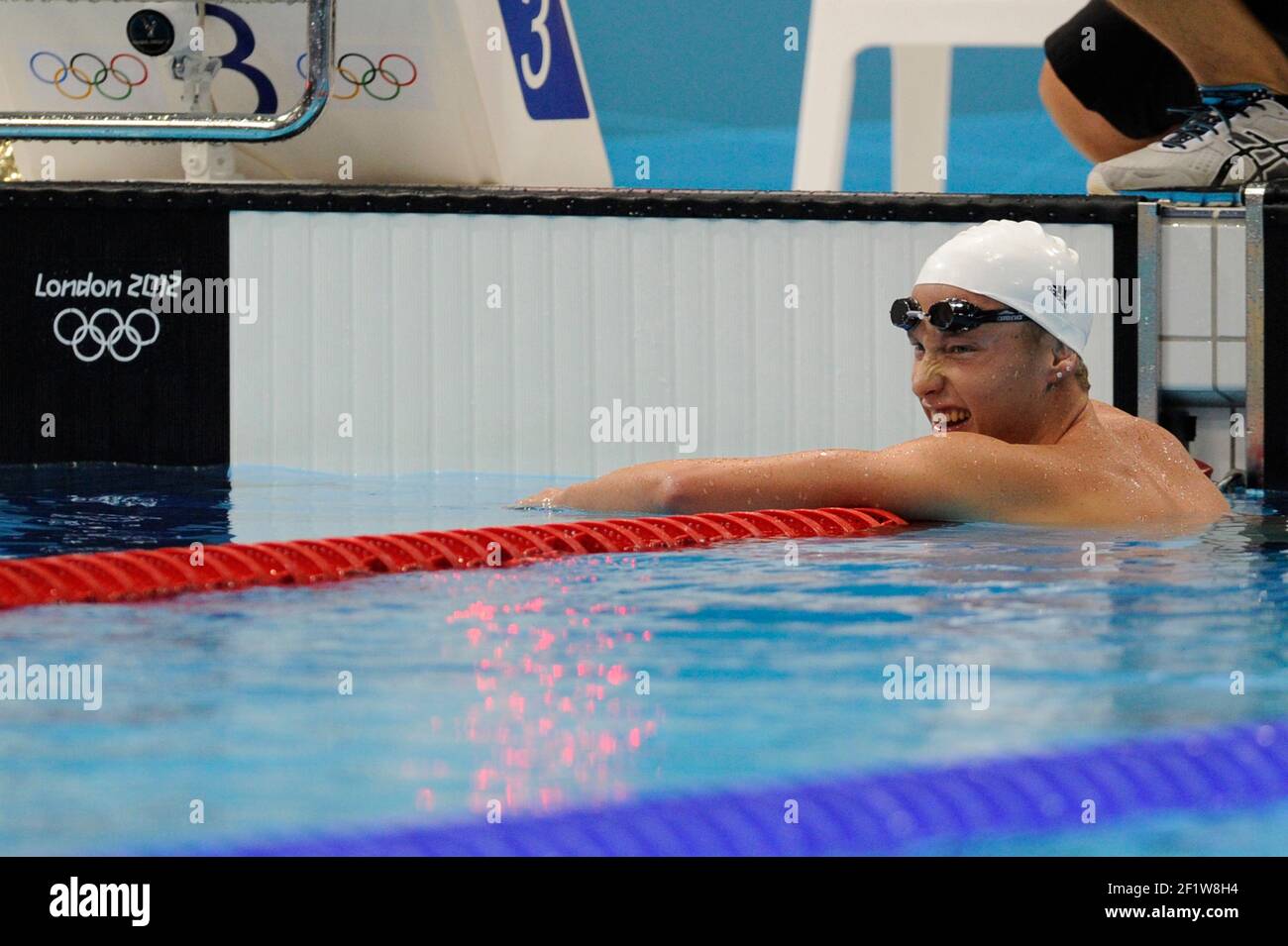 LONDON OLYMPIC GAMES 2012 - AQUATICS CENTER , LONDRA (ENG) - 03/08/2012 - PHOTO : PISCINA / KMSP / DPPI NUOTO - UOMINI 1500 M FREESTYLE - DAMIEN JOLY (FRA) Foto Stock