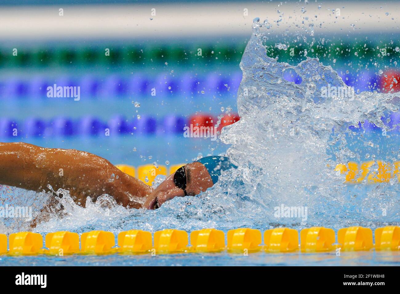 LONDON OLYMPIC GAMES 2012 - AQUATICS CENTER , LONDON (ENG) - 03/08/2012 - PHOTO : POOL / KMSP / DPPI SWIMMING - MEN'S 1500 M FREESTYLE - GREGORIO PALTRI,IERI (ITA) Foto Stock