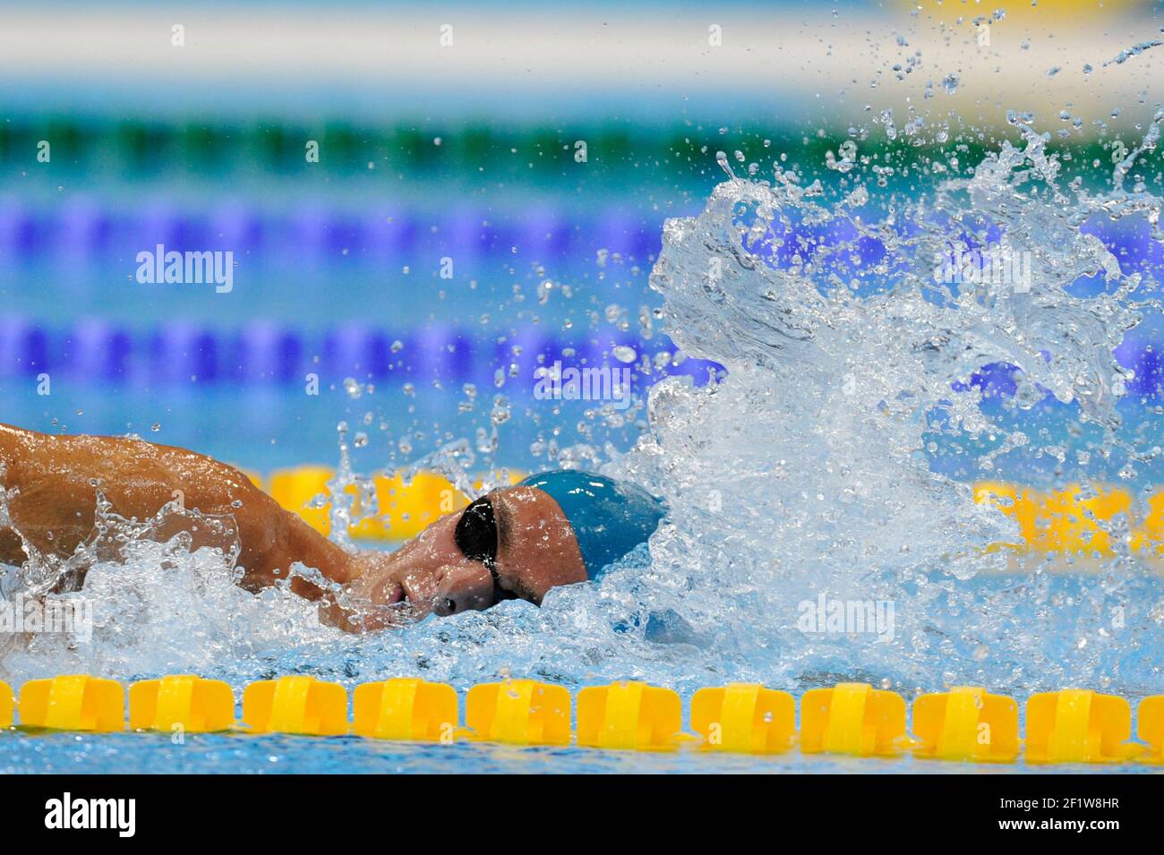 LONDON OLYMPIC GAMES 2012 - AQUATICS CENTER , LONDON (ENG) - 03/08/2012 - PHOTO : POOL / KMSP / DPPI SWIMMING - MEN'S 1500 M FREESTYLE - GREGORIO PALTRI,IERI (ITA) Foto Stock