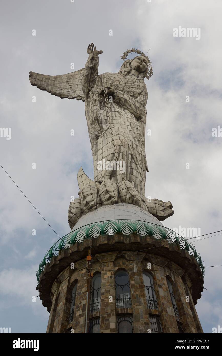 Statua della Vergine del Panecillo, Quito, Ecuador Foto Stock