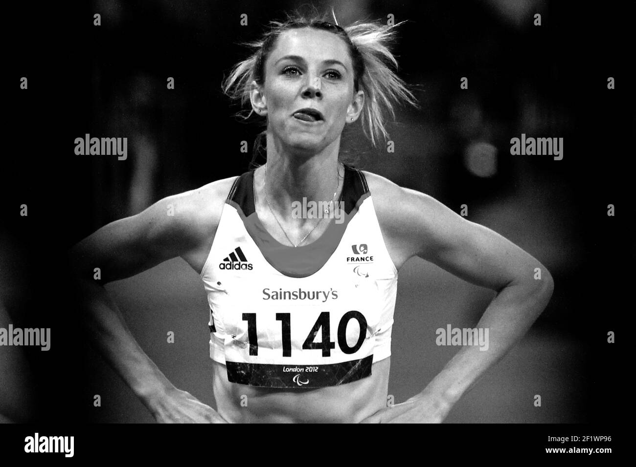 LONDRA 2012 - PARALIMPIADI - GIORNO 8 - 06/09/2012 - PHOTO EDDY LEMAISTRE / KMSP / DPPI - STADIO OLIMPICO - DONNA 200 M - MARIE AMELIE LE FUR (FRA) È MEDAGLIA D'ARGENTO Foto Stock