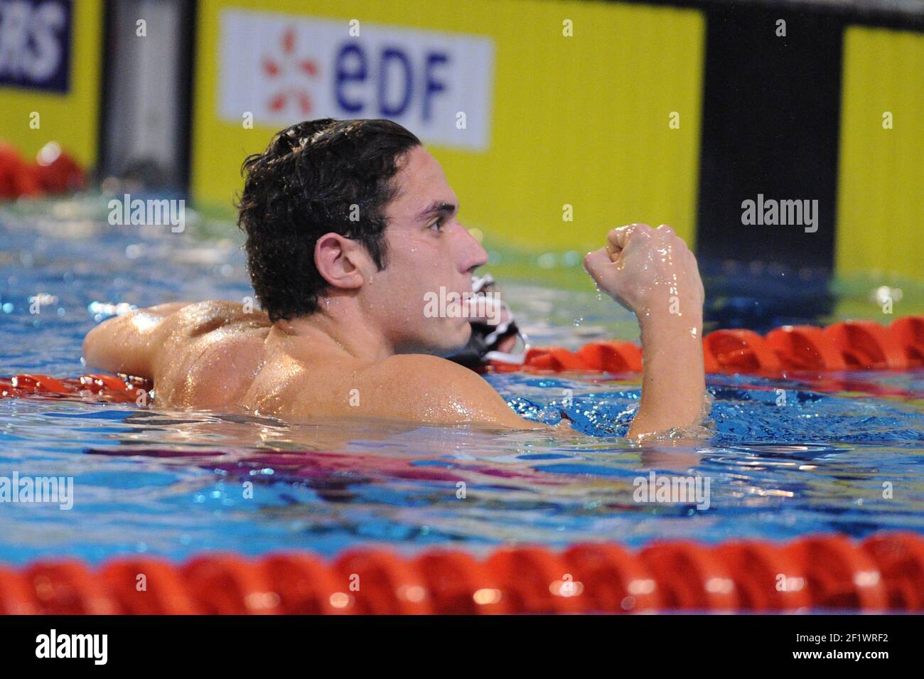 NUOTO - CAMPIONATI FRANCESI CORSO BREVE 2012 - ANGERS (FRA) - GIORNO 3 - 17/11/2012 - FOTO STEPHANE KEMPINAIRE / KMSP / DPPI - UOMINI 1500 M FREESTYLE - ALEXIS NONIO (FRA) Foto Stock