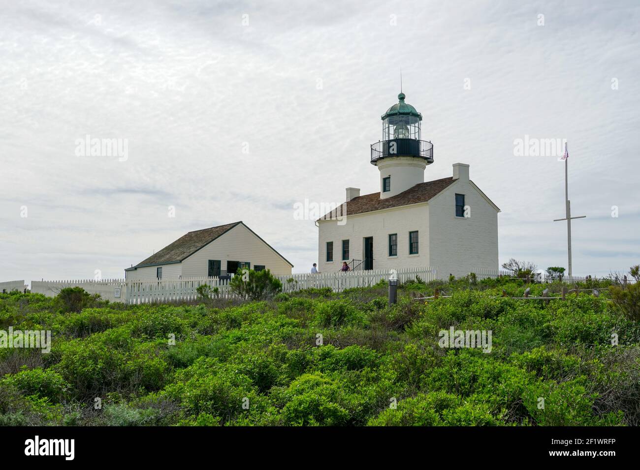 L'originale faro di Point Loma, storico faro situato a San Diego Foto Stock