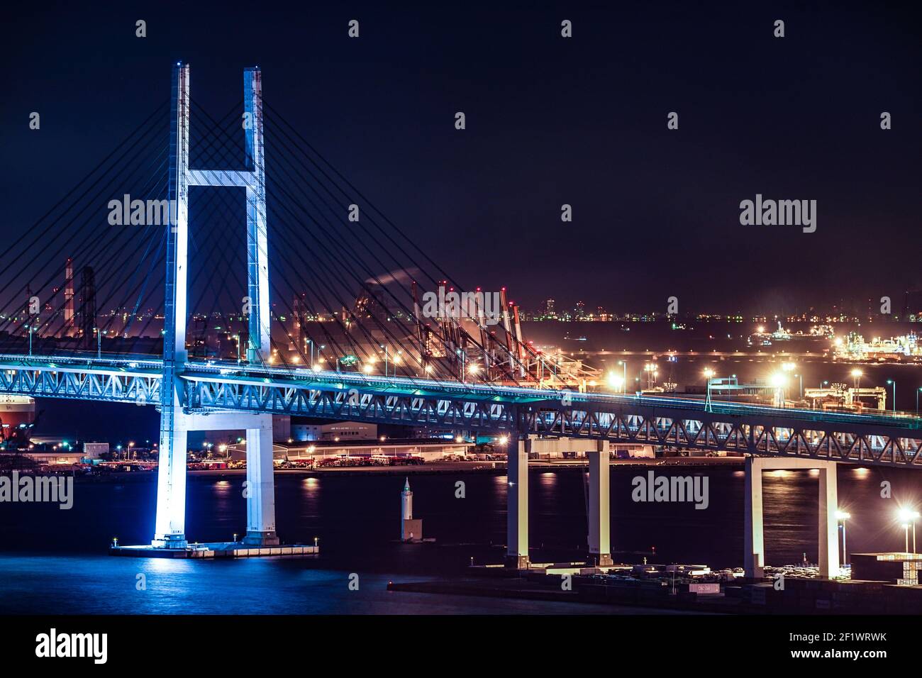 Yokohama Bay Bridge Foto Stock