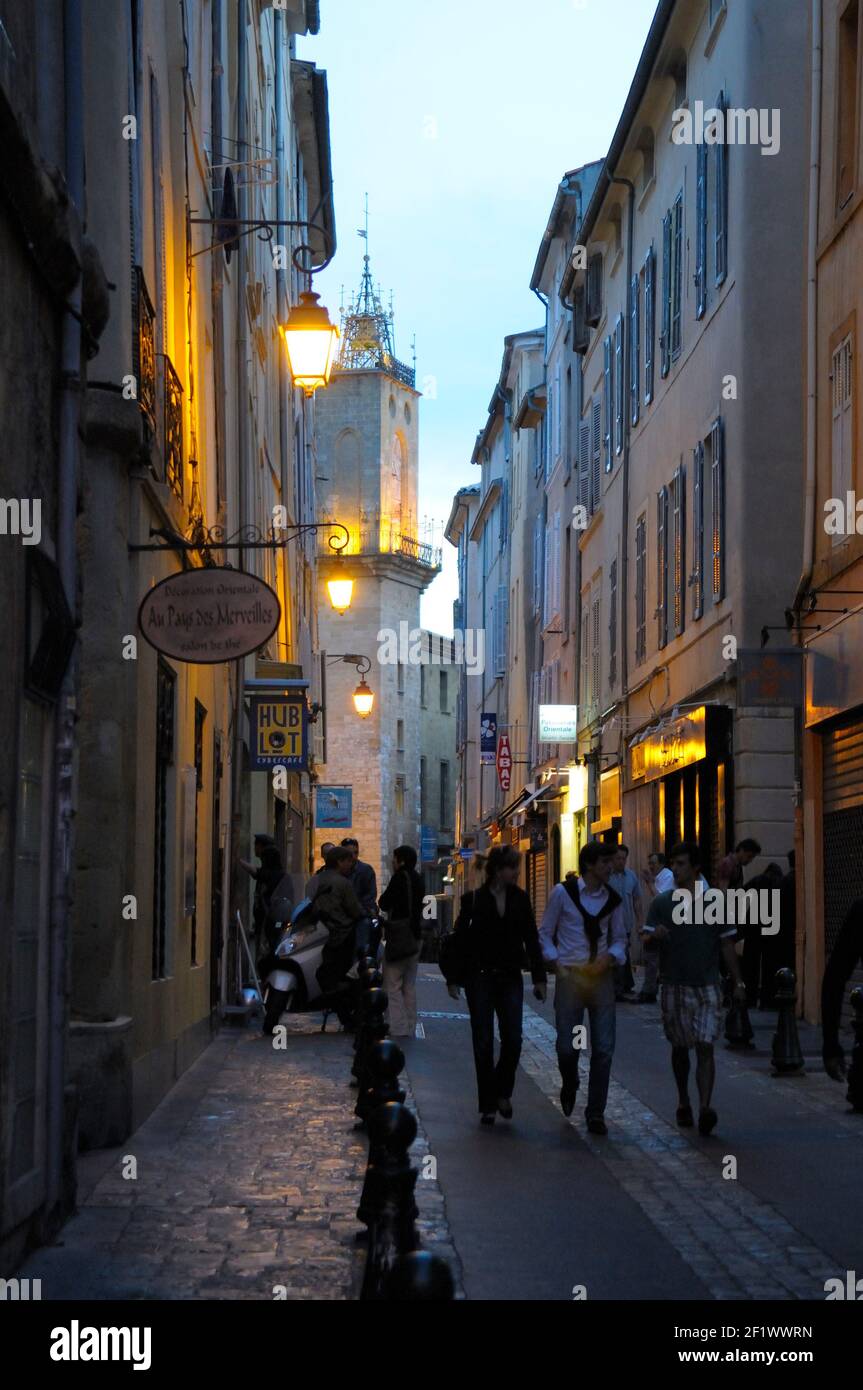 Rue Paul Bert, Aix en Provence, Francia Foto Stock