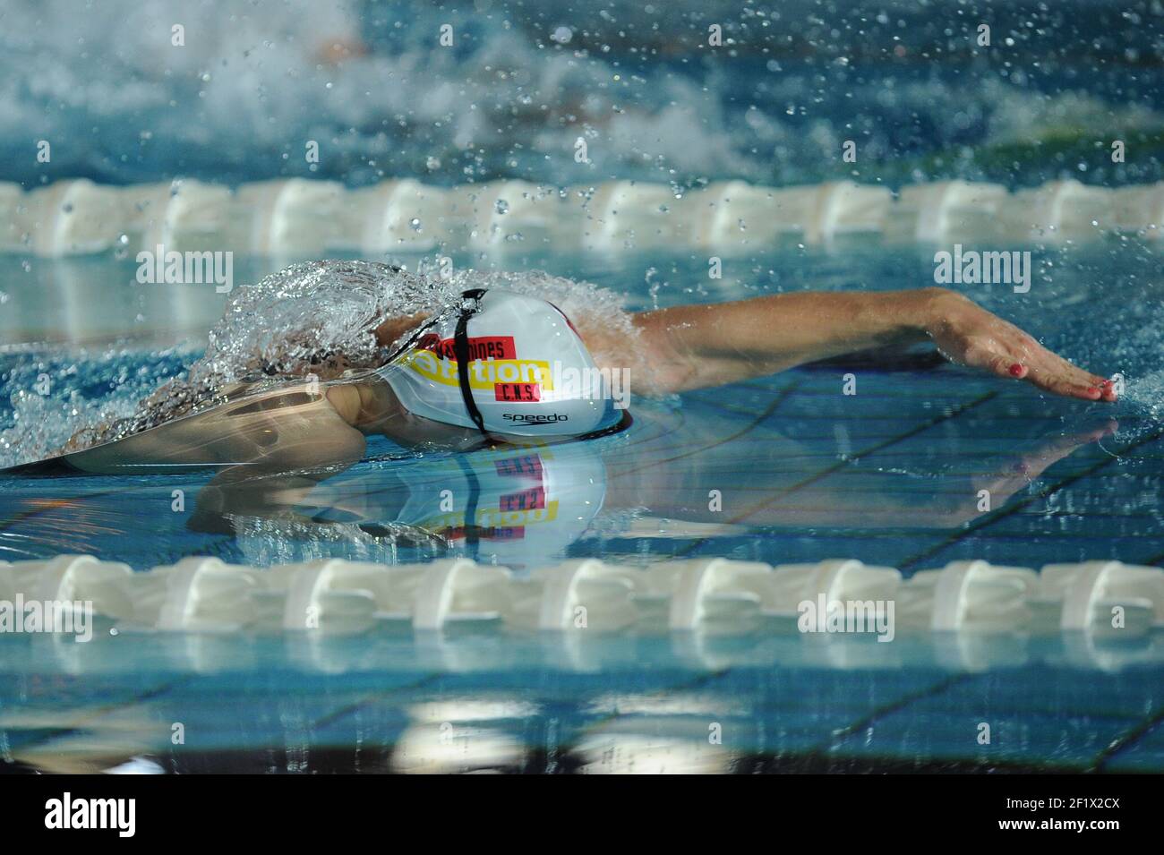 NUOTO - CAMPIONATI FRANCESI 2013 - RENNES (FRA) - GIORNO 6 - 14/04/2013 - FOTO STEPHANE KEMPINAIRE / KMSP / DPPI - FREESTYLE 1500 M - AURELIE MULLER (FRA) Foto Stock