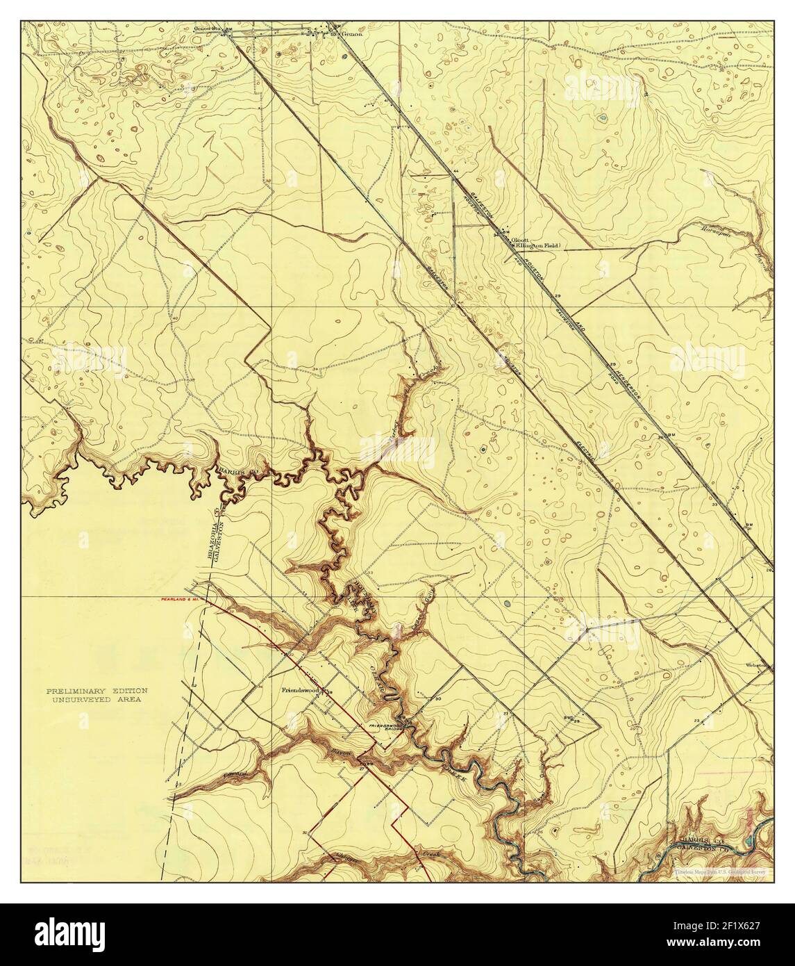 Genova, Texas, mappa 1932, 1:31680, Stati Uniti d'America da Timeless Maps, dati U.S. Geological Survey Foto Stock