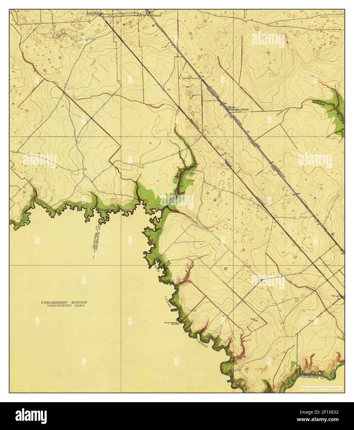 Genova, Texas, mappa 1920, 1:31680, Stati Uniti d'America da Timeless Maps, dati U.S. Geological Survey Foto Stock