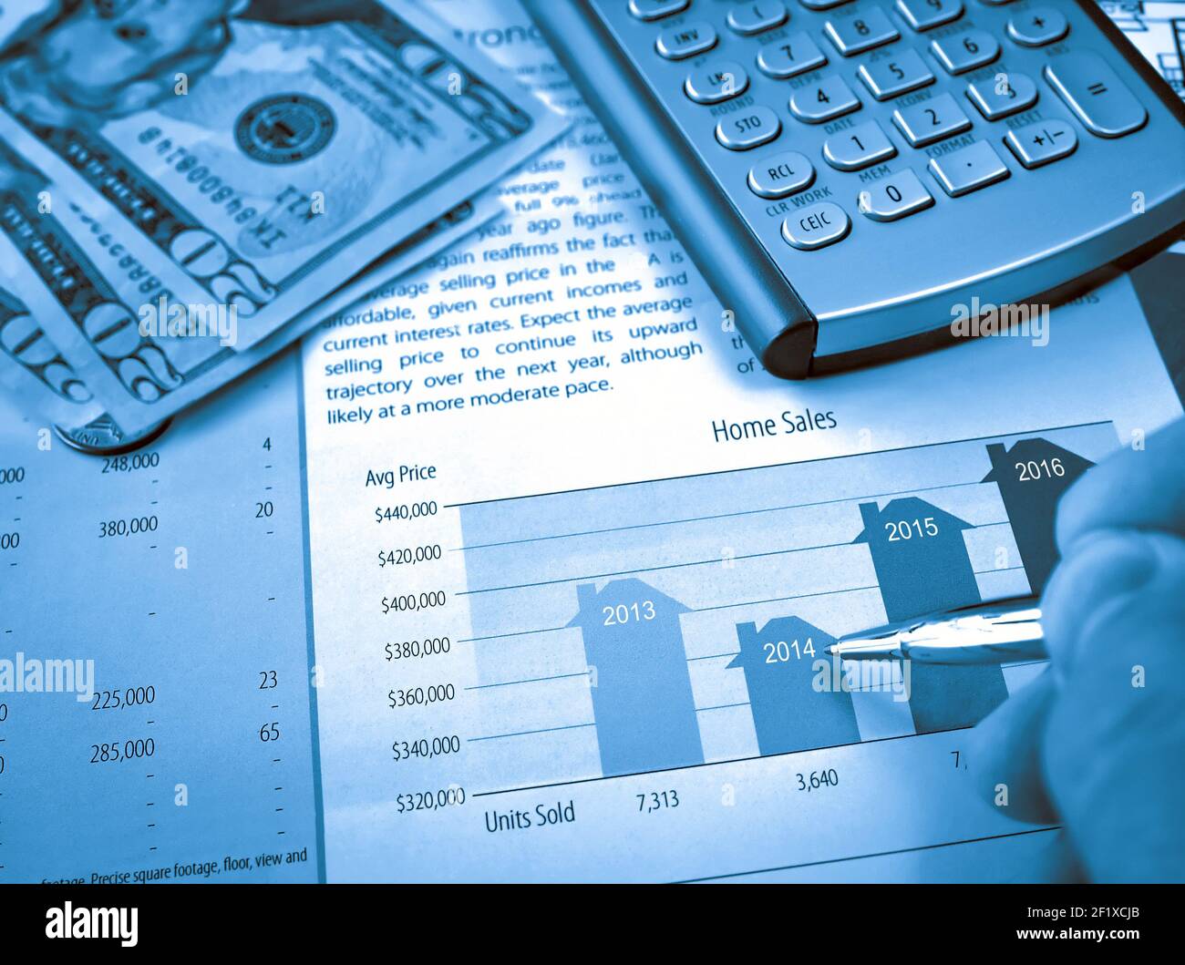 Home grafico delle vendite Foto Stock