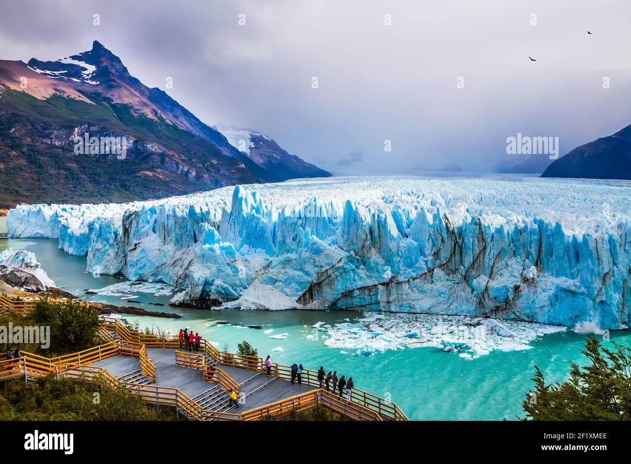 Ghiacciaio Perito Moreno nella Patagonia Foto Stock