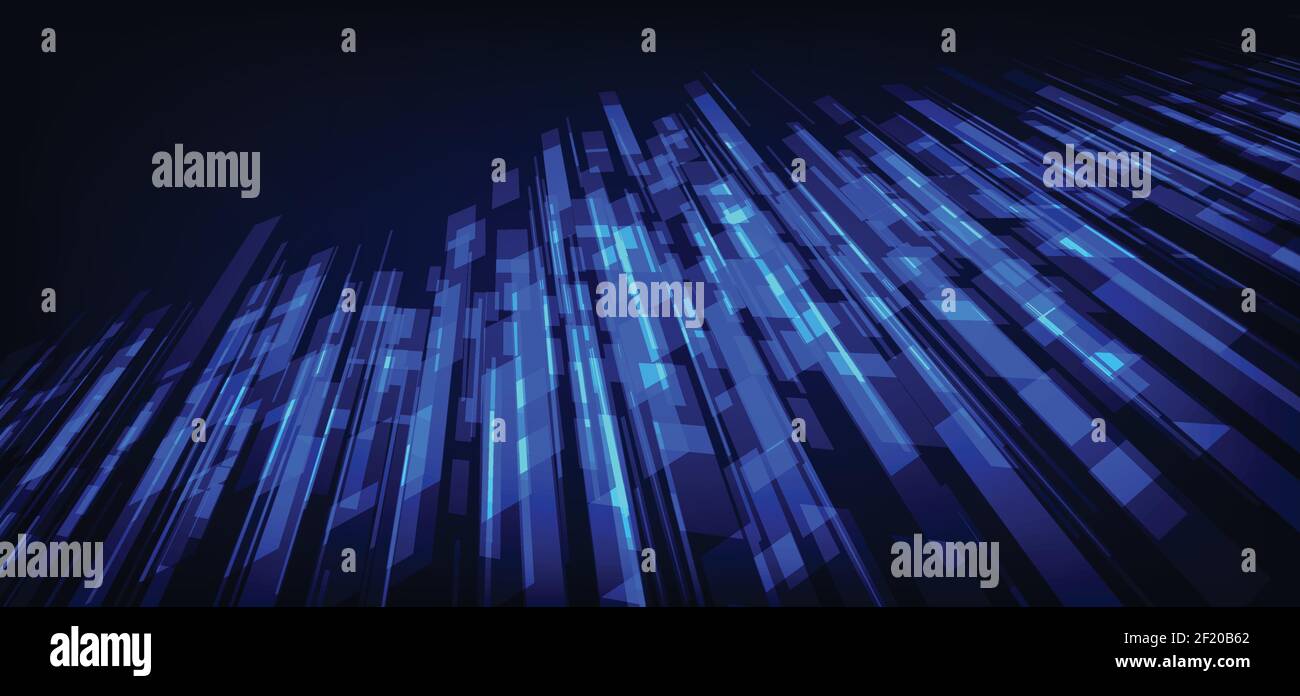Design astratto con tecnologia blu del modello di pattern di linee. Sovrapposizione con sfondo di stile nitido. Vettore di illustrazione Illustrazione Vettoriale