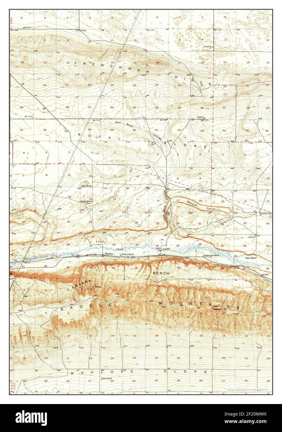 Smyrna, Washington, mappa 1950, 1:62500, Stati Uniti d'America da Timeless Maps, dati U.S. Geological Survey Foto Stock