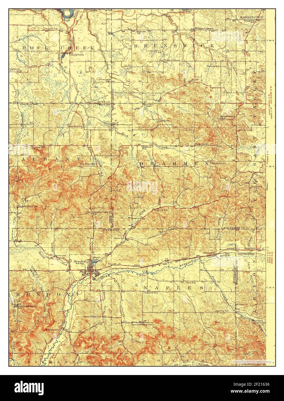 Mondovi wisconsin mappa immagini e fotografie stock ad alta risoluzione