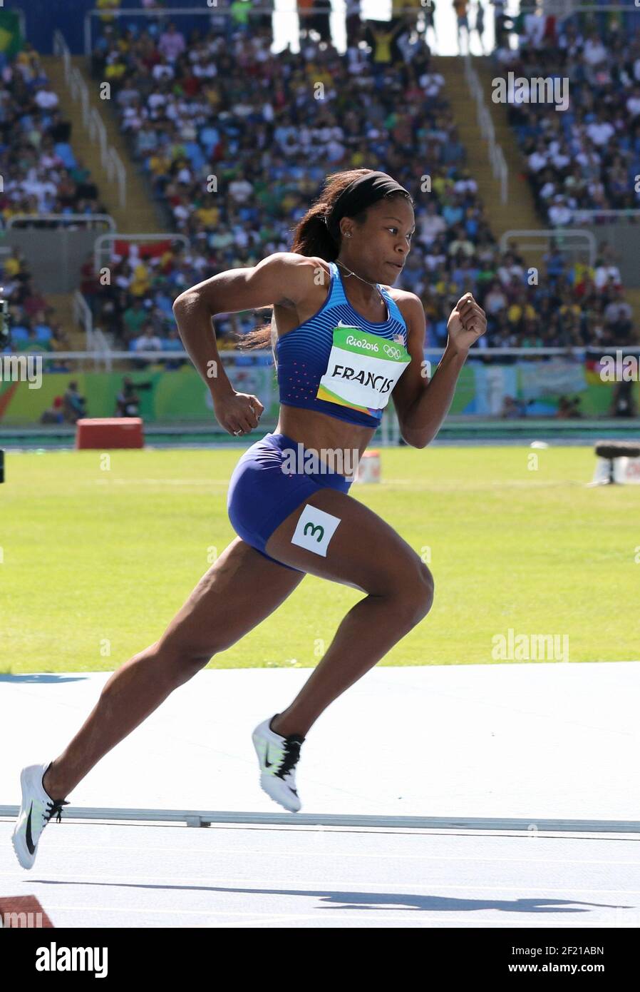 Phyllis FRANCIS (USA) compete a 400m di donne durante i Giochi Olimpici RIO 2016, Atletica, il 13 agosto 2016, a Rio, Brasile - Foto Eddy Lemaistre / KMSP / DPPI Foto Stock