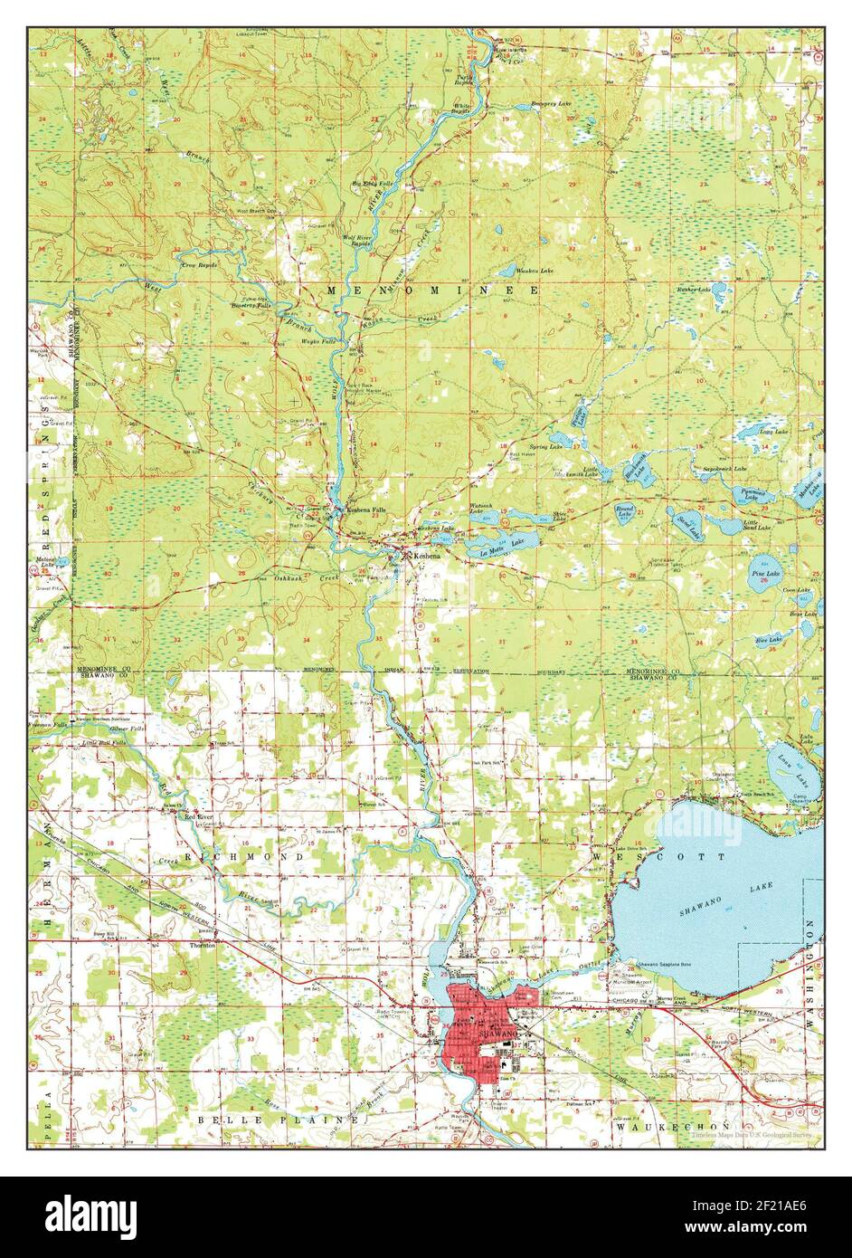 Shawano Map Mappa di shawano immagini e fotografie stock ad alta risoluzione - Alamy