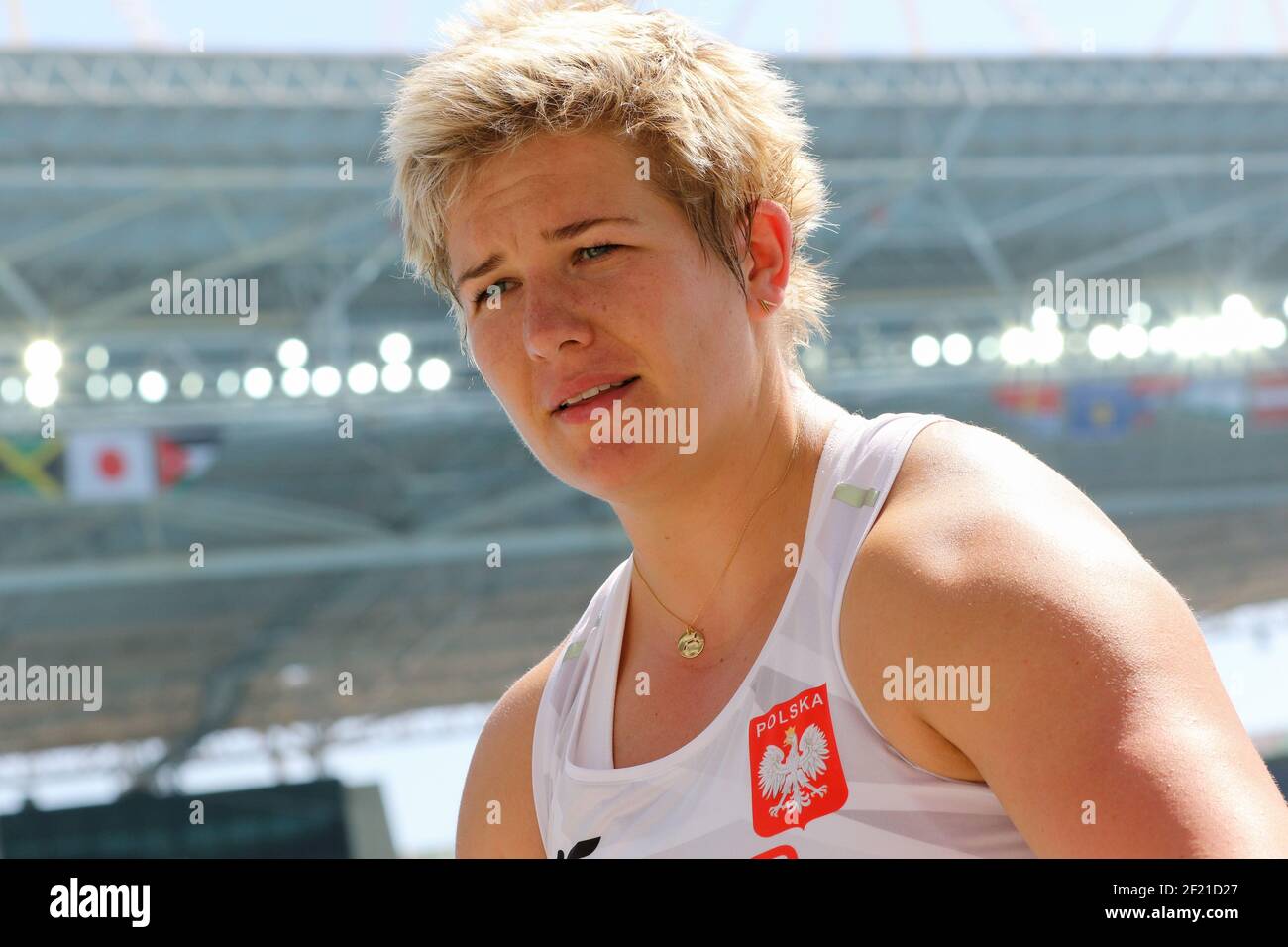 Anita WLODARCZYK (POL) compete in Women's Hammer Throw durante i Giochi Olimpici RIO 2016, Atletica, il 15 agosto 2016, a Rio, Brasile - Foto Eddy Lemaistre / KMSP / DPPI Foto Stock