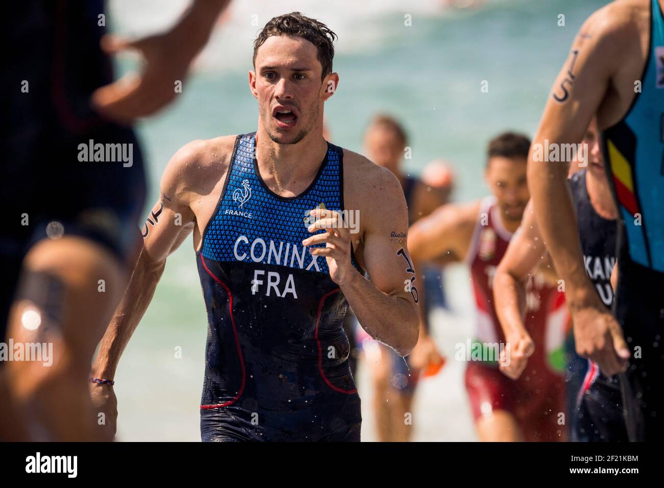 Dorian Coninx Triathlon Men s durante i Giochi Olimpici RIO 2016, Triathlon, il 18 agosto 2016, a Rio, Brasile - Foto Vincent Curutchet / KMSP / DPPI Foto Stock