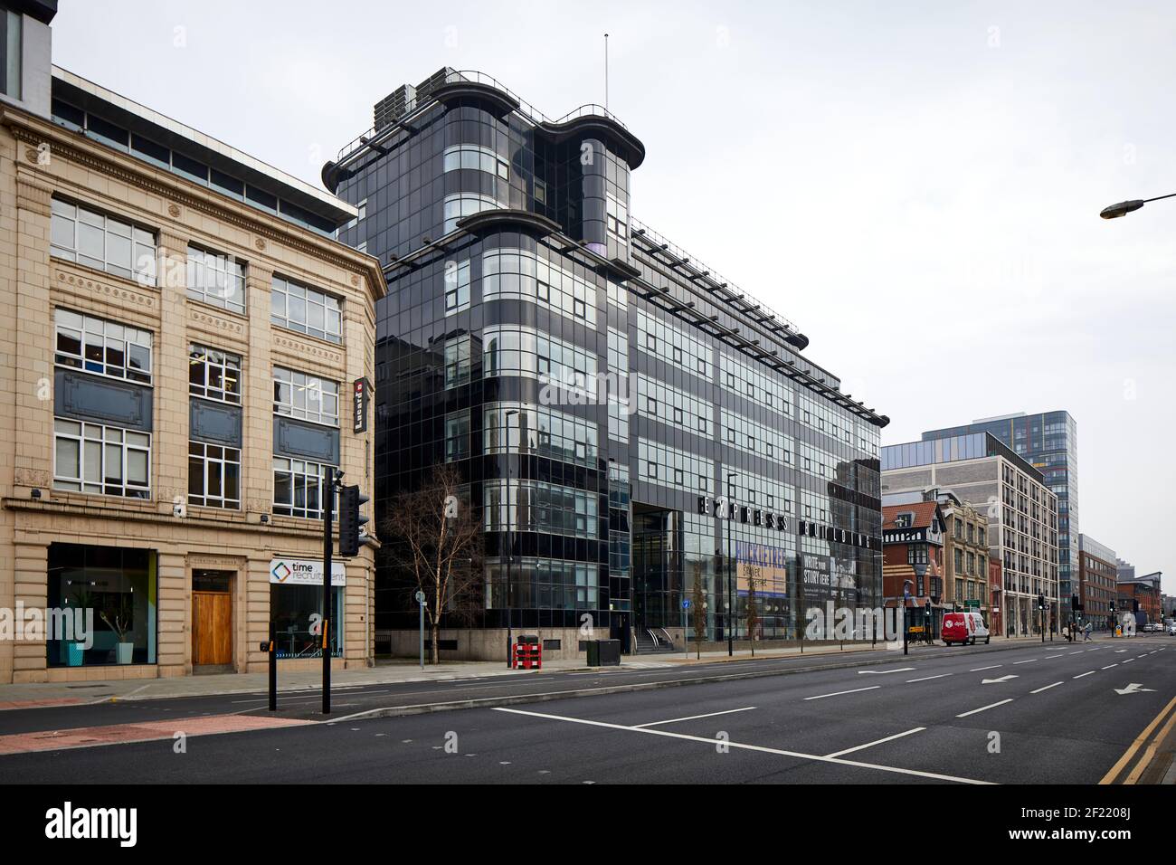 Ex edificio per la stampa di giornali Express Building a Manchester Great Ancoats Via Foto Stock