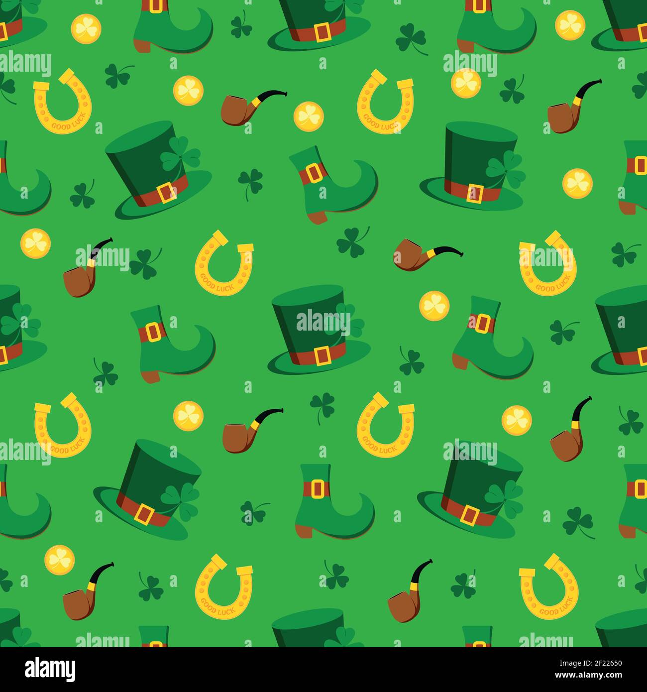 Il motivo senza giunture del giorno di San Patrizio. Illustrazione Vettoriale