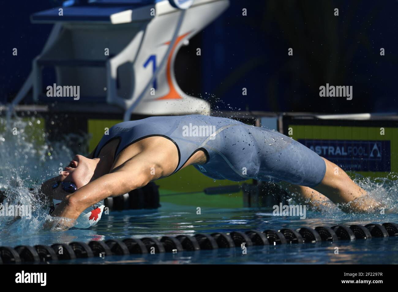 Taylor Ruck (CAN) compete sul backstroke femminile di 200 M durante il Mare Nostrum, riunione internazionale di Canet-en-Roussillon, Francia, il 17-18 giugno 2017 - Foto Stephane Kempinaire / KMSP / DPPI Foto Stock