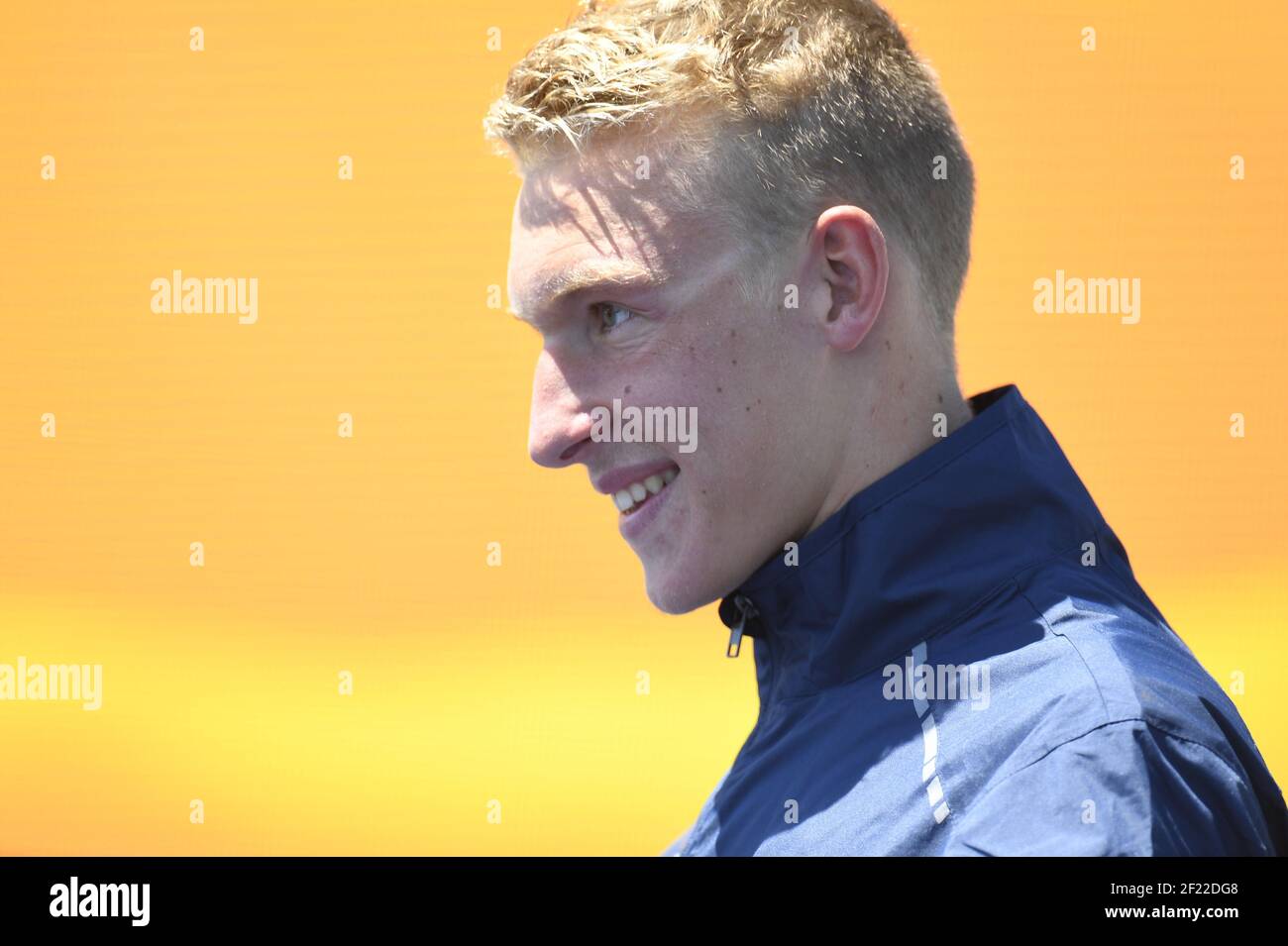 Marc Antoine Olivier (fra) compete e vince la medaglia di bronzo alla gara di 10 km di Open Water maschile durante il 17° Campionato del mondo FINA, alla Duna Arena, a Budapest, Ungheria, giorno 5, Il 18 luglio 2017, Foto Stephane Kempinaire / KMSP / DPPI Foto Stock