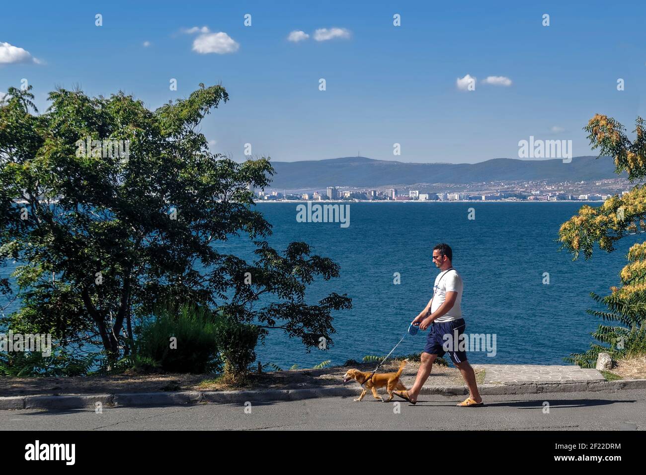 Mar Nero Bulgaria. La baia di Sunny Beach resort. Foto Stock