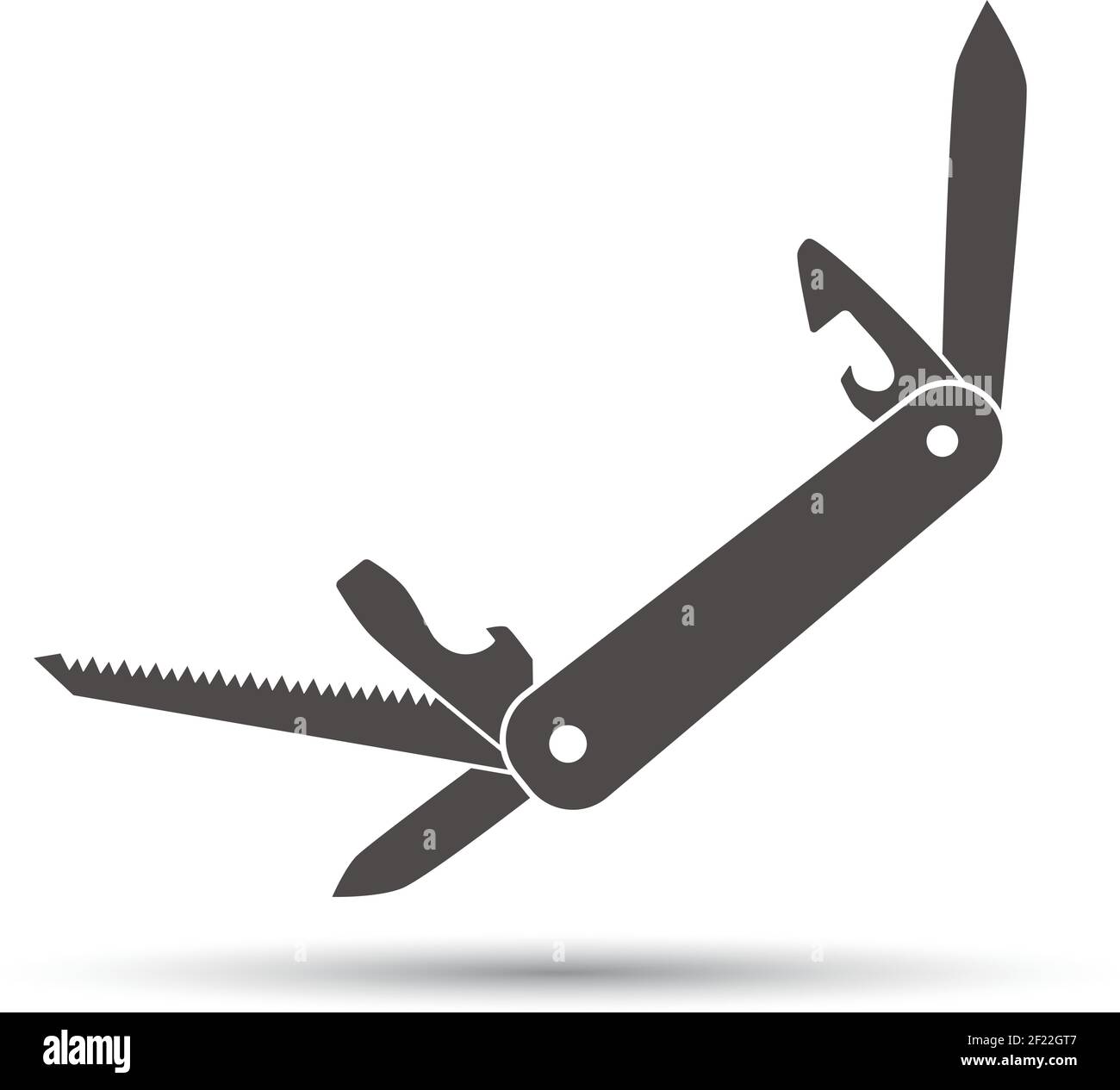 Icona coltello tascabile. Illustrazione Vettoriale