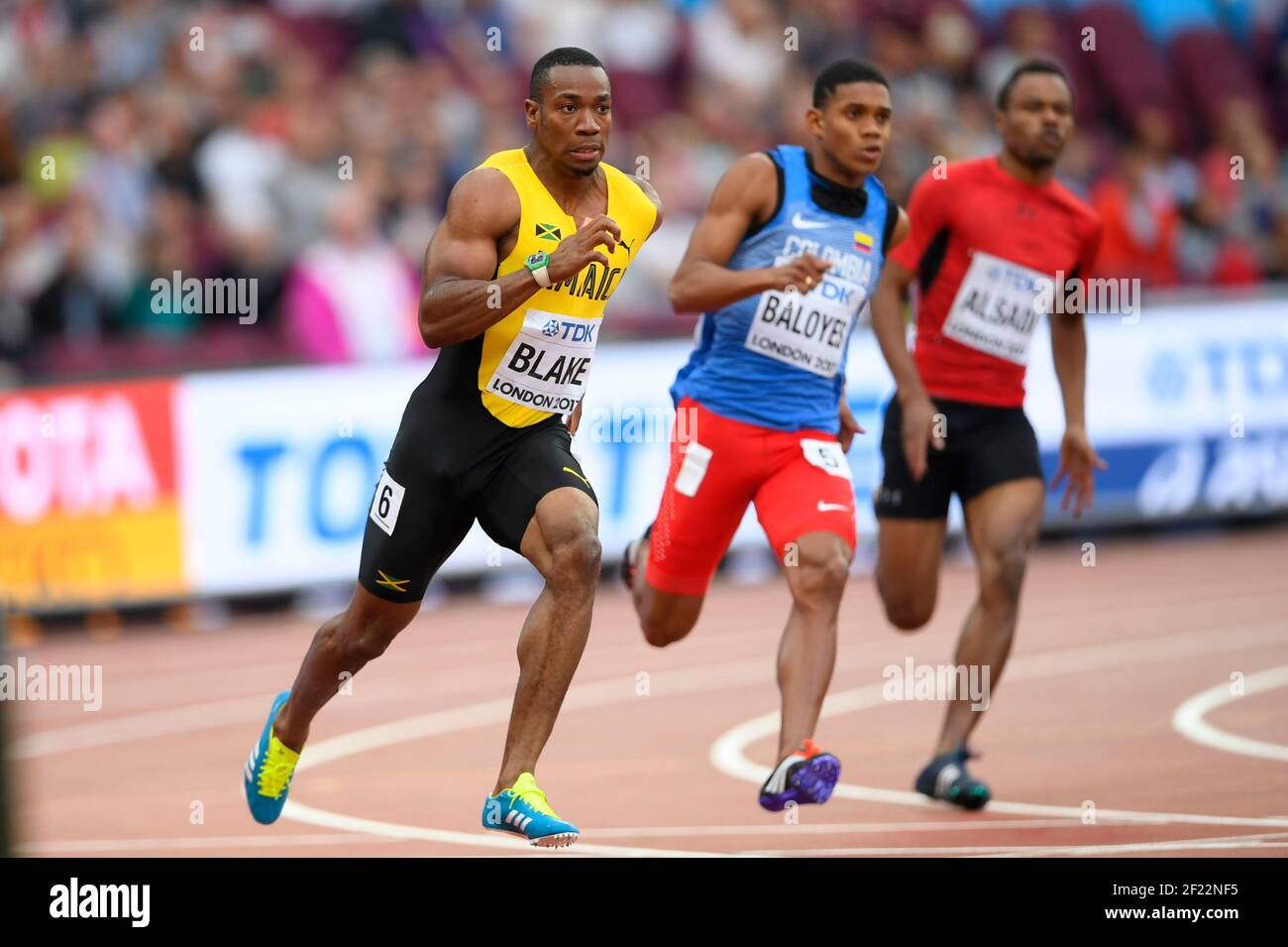 Yohan Blake (JAM) compete in 200 metri uomini durante i Campionati del mondo di atletica 2017, allo Stadio Olimpico, a Londra, Regno Unito, giorno 4, Il 7 agosto 2017 - Foto Julien Crosnier / KMSP / DPPI Foto Stock