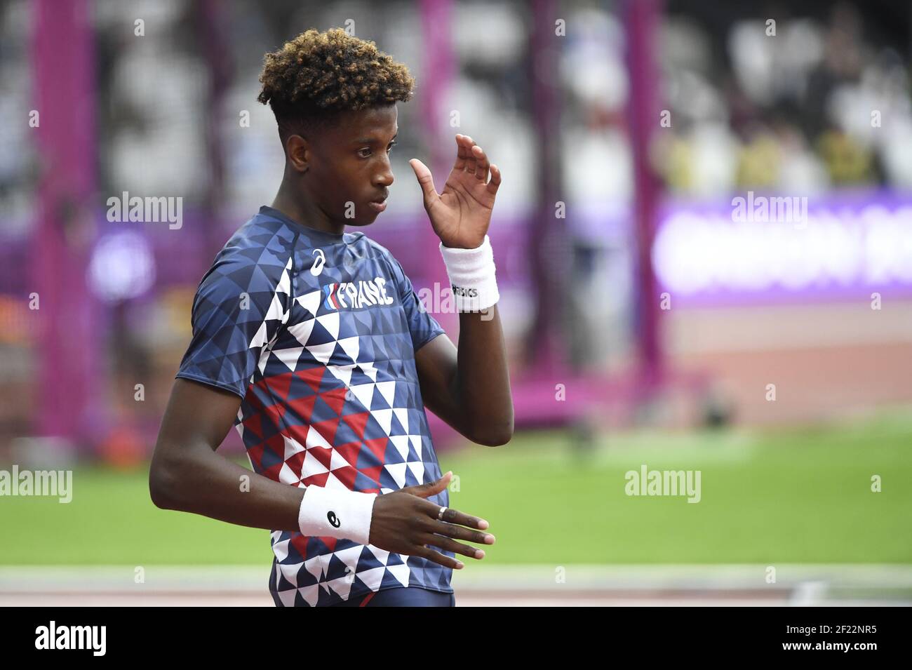 Melvin Raffin (fra) compete sulla qualificazione triplice Jump maschile durante i Campionati del mondo di atletica 2017, allo Stadio Olimpico, a Londra, Regno Unito, giorno 4, Il 7 agosto 2017 - Foto Stéphane Kempinaire / KMSP / DPPI Foto Stock