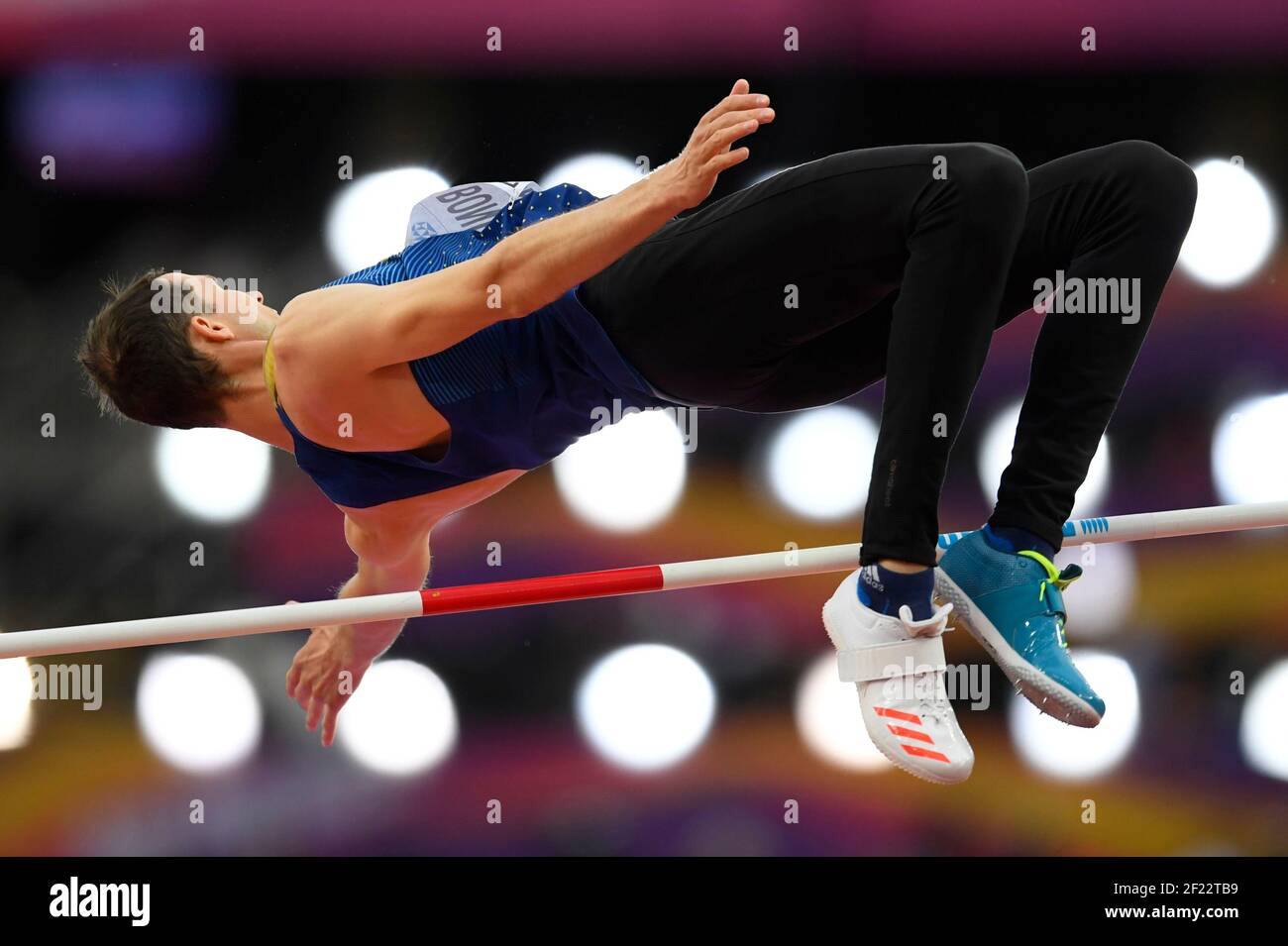 Bohdan Bondarenko (UKR) compete in High Jump Men durante i Campionati del mondo di atletica 2017, allo Stadio Olimpico, a Londra, Regno Unito, giorno 10, Il 13 agosto 2017 - Foto Julien Crosnier / KMSP / DPPI Foto Stock