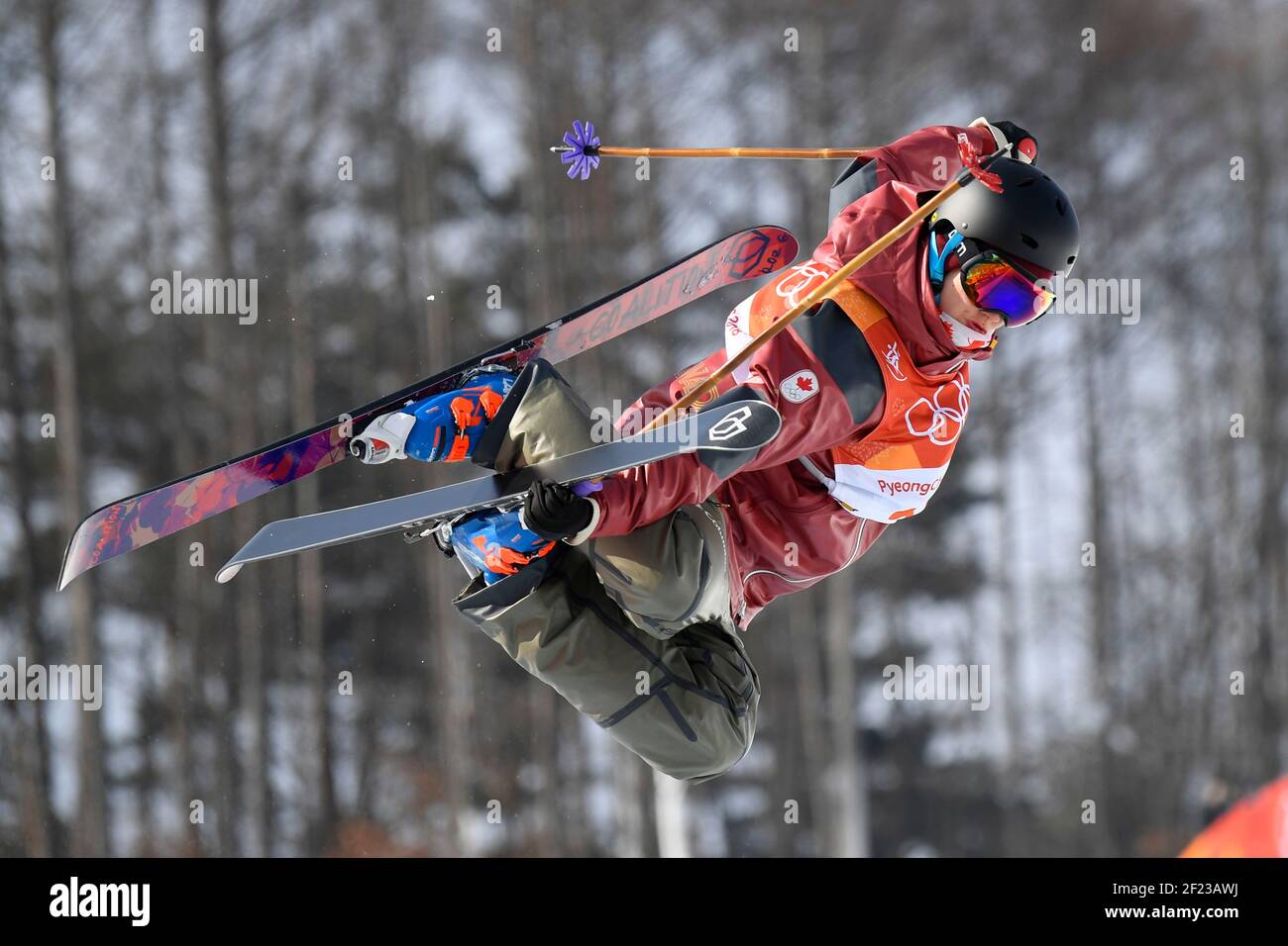 Rosalind Groenewoud (CAN) durante i XXIII Giochi Olimpici invernali di Pyeongchang 2018, Sci Freestyle, qualificazione Halfpipe femminile, il 19 febbraio 2018, Al parco Phoenix a Pyeongchang, Corea del Sud - Foto Julien Crosnier / KMSP / DPPI Foto Stock