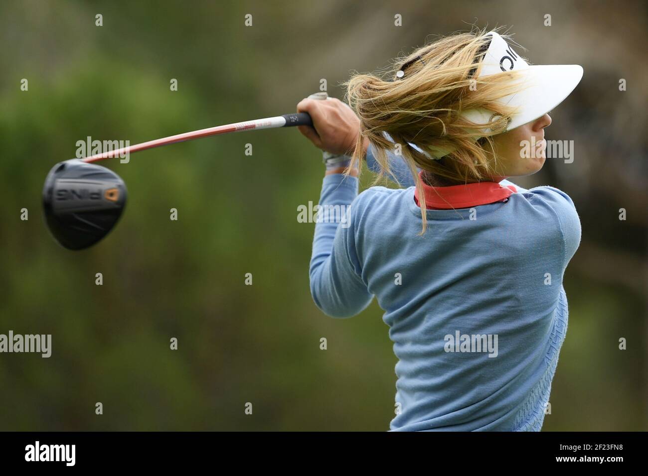 Noemi Jimenez Martin (ESP) compete nel corso del secondo round di Terre Blanche Ladies Open (LET Access Series), a Terre Blanche Hotel Spa Golf Resort, Tourrettes, il 7 aprile 2018 - Foto Philippe Millereau / KMSP / DPPI Foto Stock