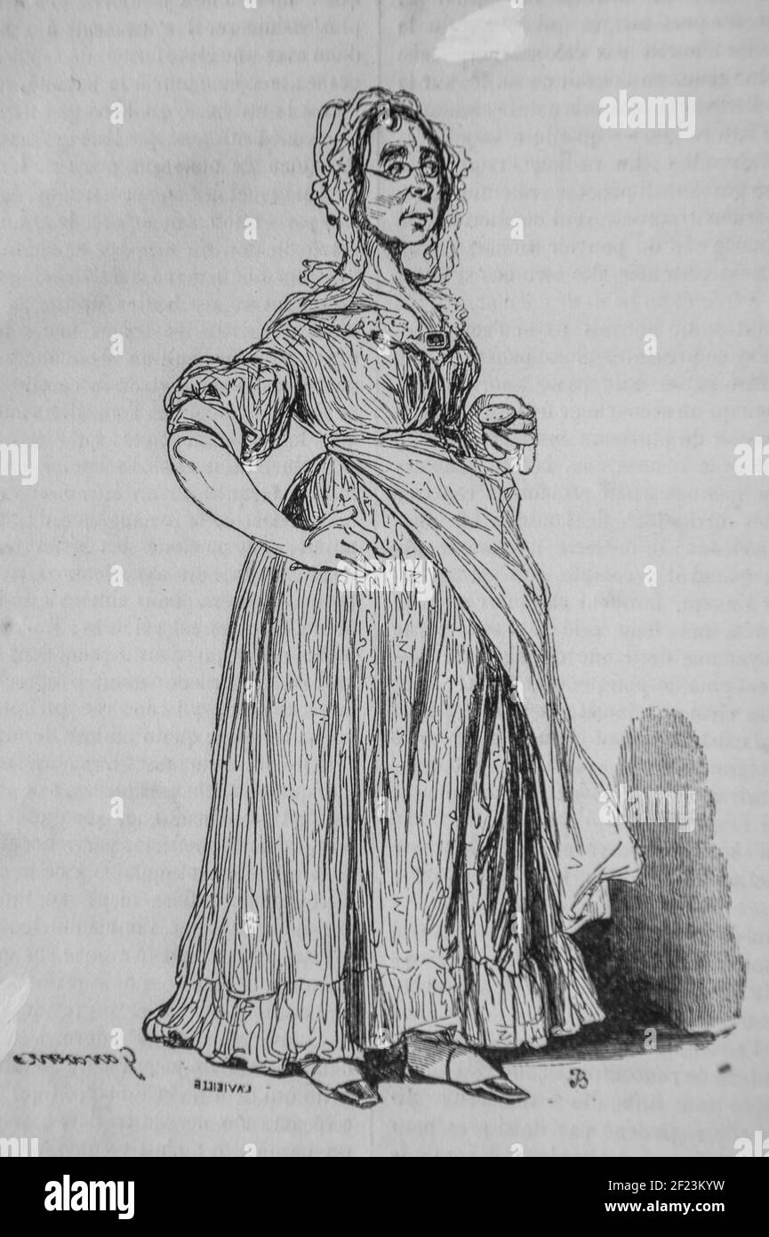 la salvia femme, les français peints par eux-memes,eiteur n.j. philippart 1861 Foto Stock