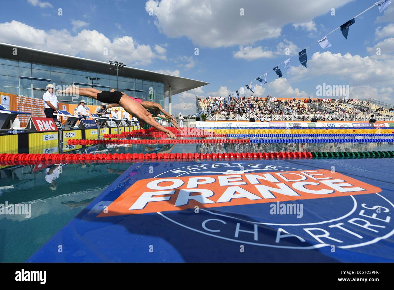 Vista generale durante l'Open Francese 2018, presso il Centro Acquatico Odyssée a Chartres, Francia, dal 7 all'8 Luglio 2018 - Foto Stephane Kempinaire / KMSP / DPPI Foto Stock