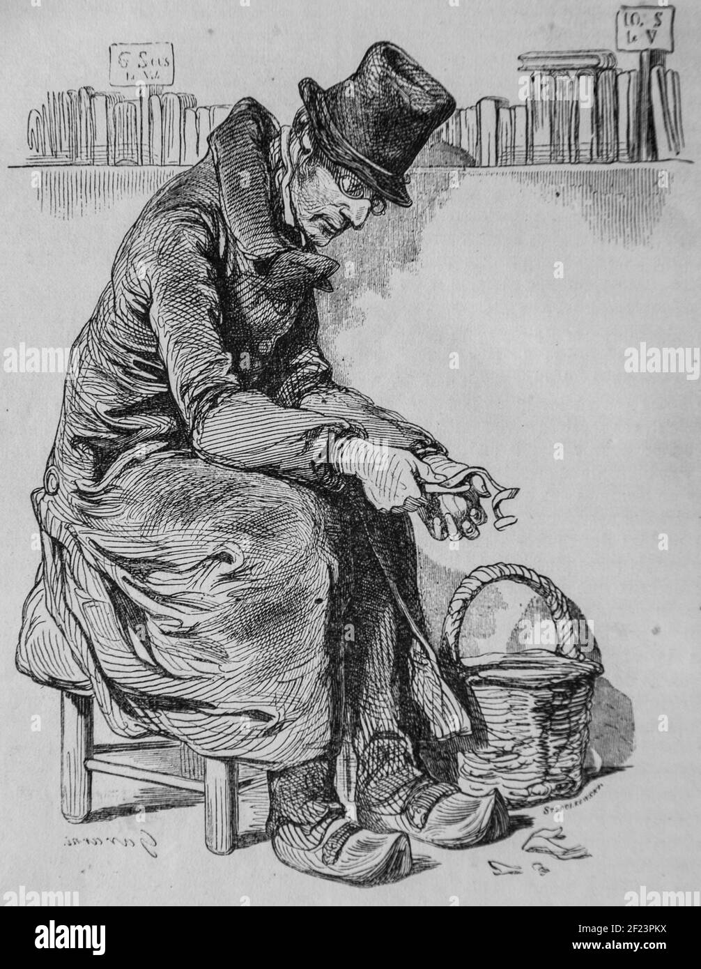 l'editeur, les français peints par eux-memes,eiteur n.j. philippart 1861 Foto Stock