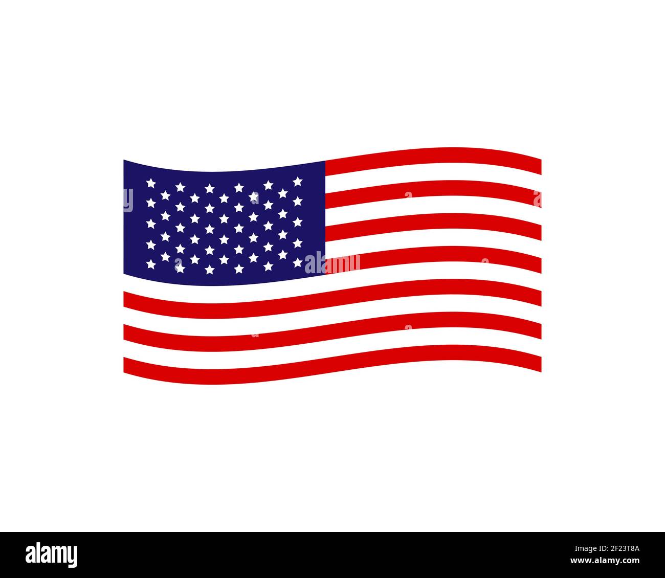 Stati Uniti (USA) Bandiera isolata su sfondo bianco. EPS vettoriale 10 Illustrazione Vettoriale