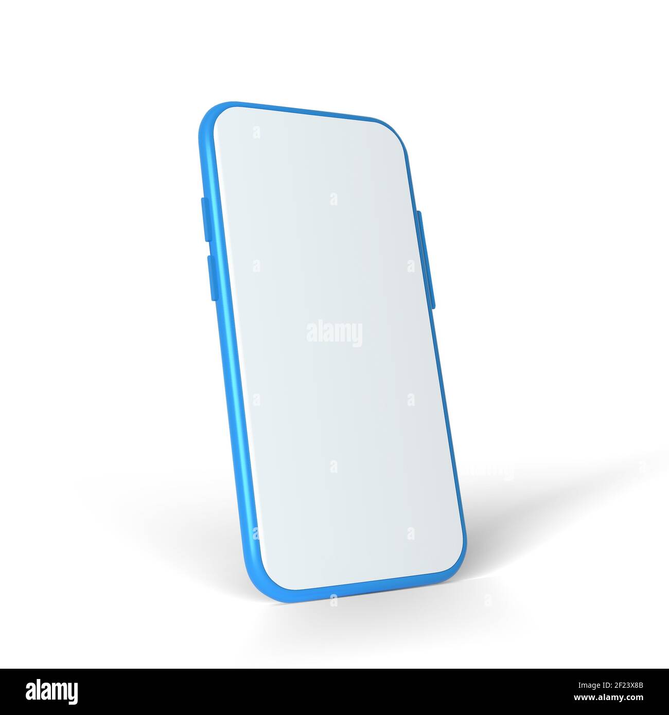 3d realistic Mock-up smartphone schermo vuoto vista frontale isolato su sfondo bianco, vecto Illustrazione Vettoriale
