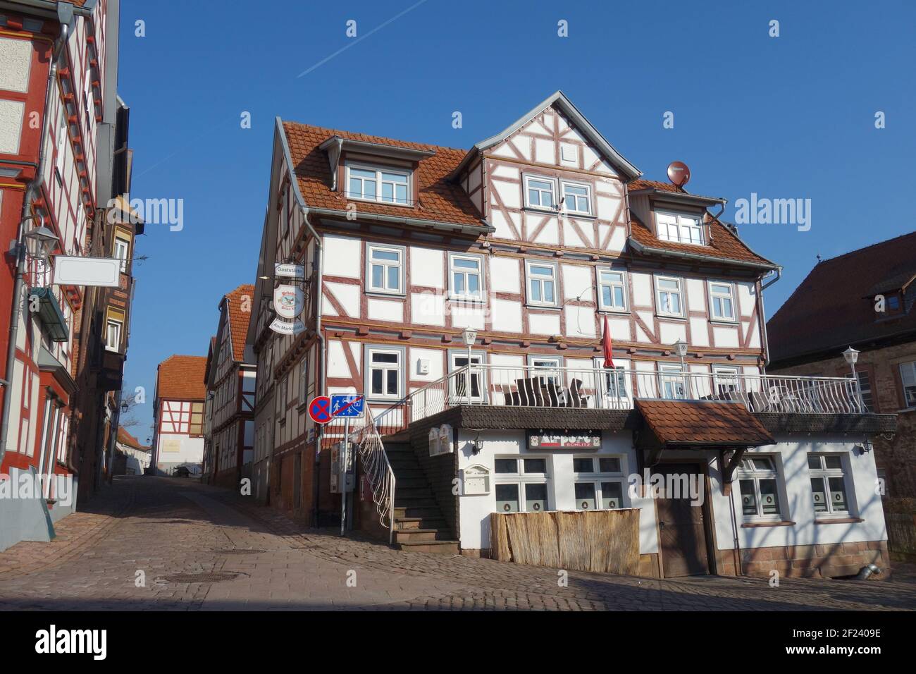 Burgenstadt Schlitz nel Vogelsbergkreis centrale Foto Stock