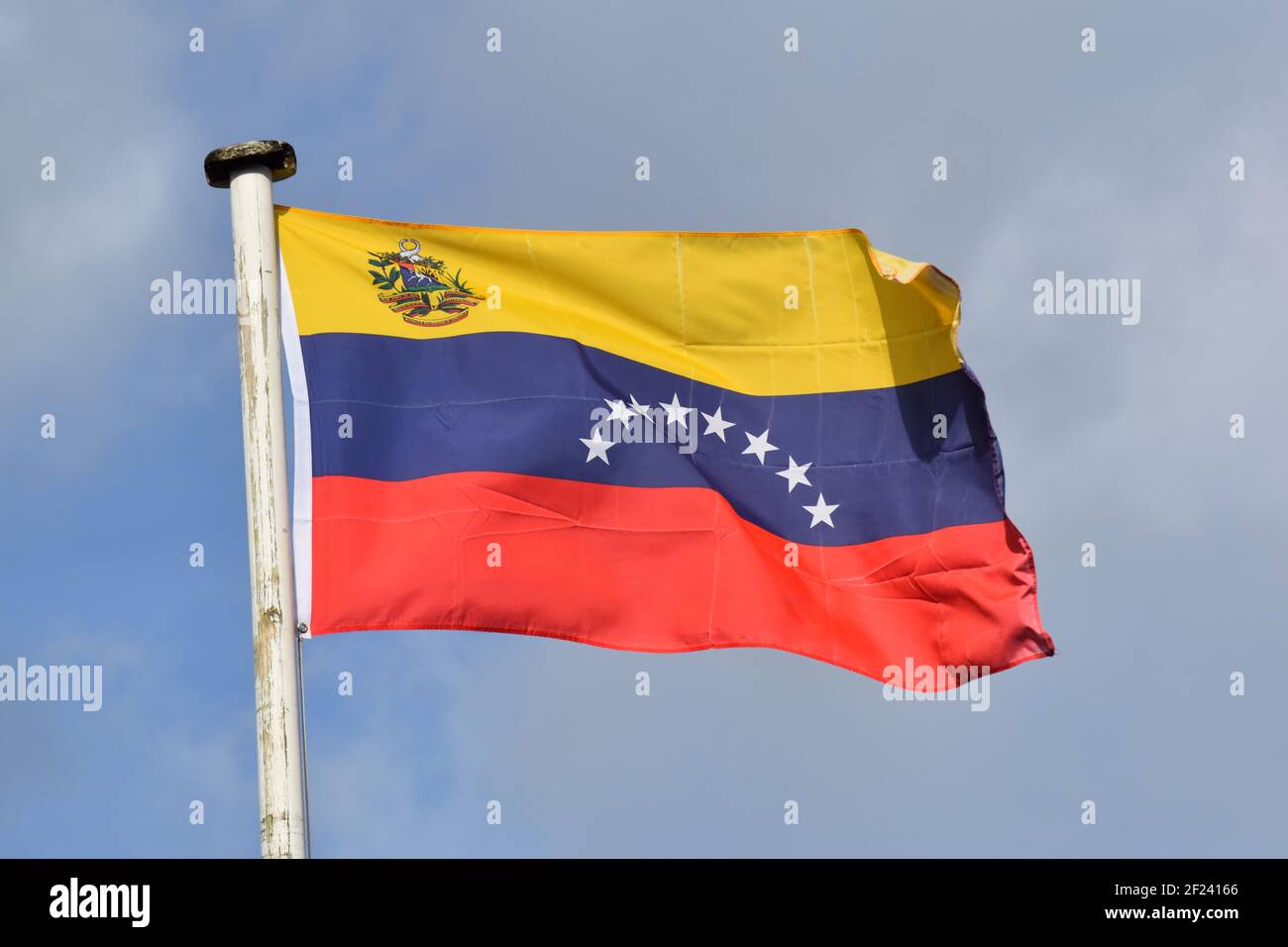 Bandiera della Repubblica Bolivariana del Venezuela Foto Stock