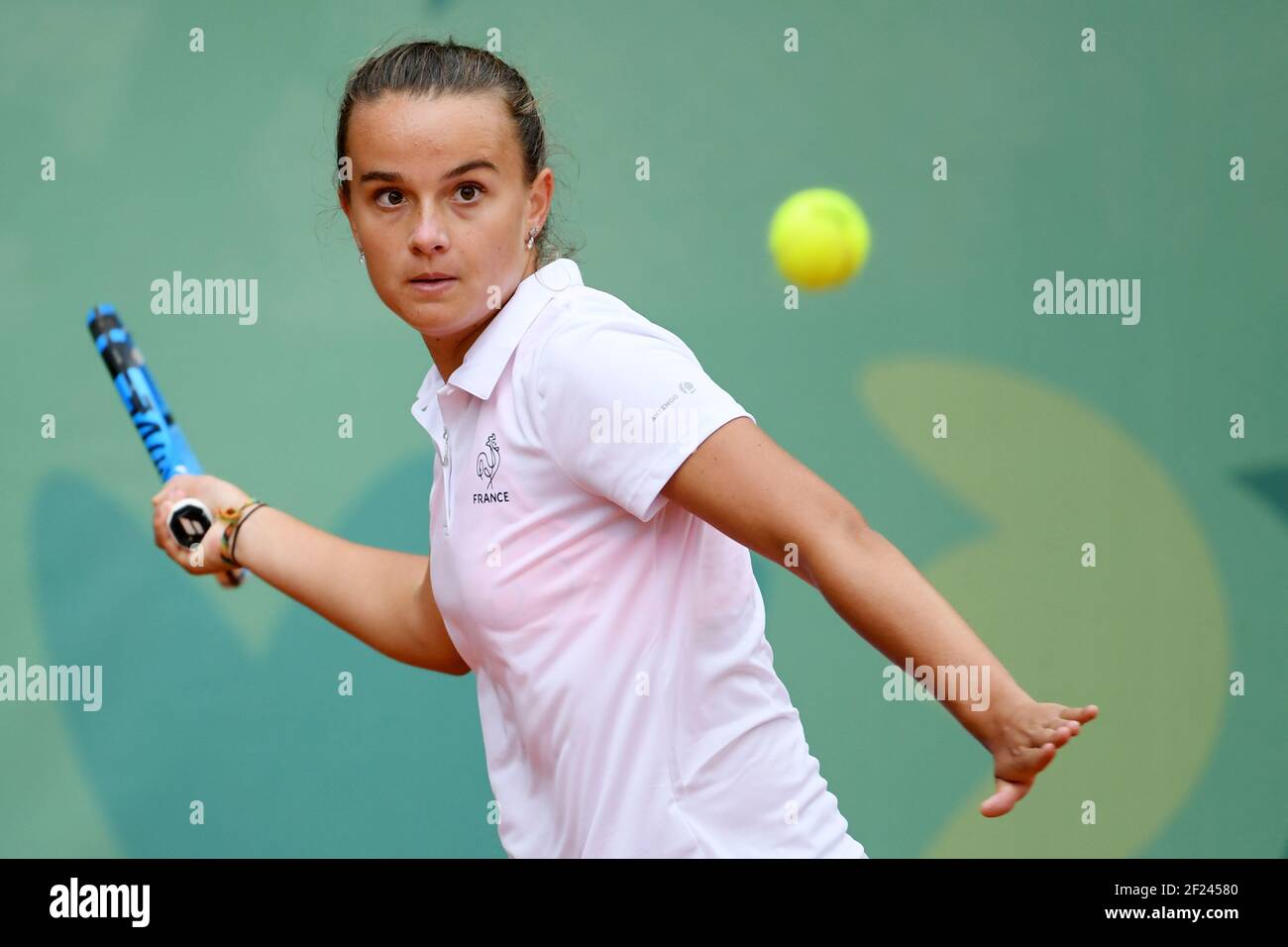 Clara Burel (fra) compete nel tennis femminile single durante i Giochi  Olimpici della Gioventù a Buenos Aires in Argentina, giorno 6, 11 ottobre  2018, Foto Philippe Millereau / KMSP / DPPI Foto stock - Alamy