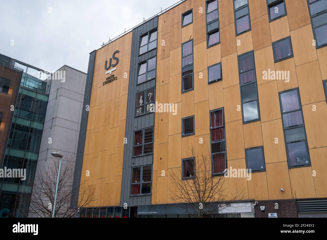 Jennens Court Unite alloggi per studenti a Eastside, Birmingham, Regno Unito Foto Stock